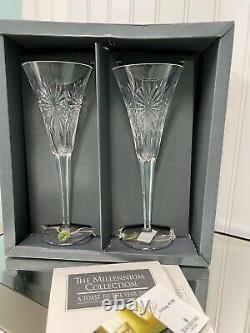 WATERFORD CRYSTAL MILLENNIUM COLLECTION HEALTH To Asting FLUTES LTD