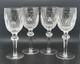 WATERFORD Elegant Cut Crystal CURRAGHMORE Wine Glasses 7Tall Set Of 4 Vtg