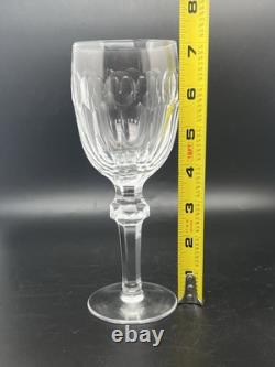WATERFORD Elegant Cut Crystal CURRAGHMORE Wine Glasses 7Tall Set Of 4 Vtg
