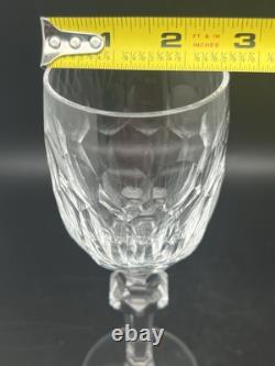 WATERFORD Elegant Cut Crystal CURRAGHMORE Wine Glasses 7Tall Set Of 4 Vtg