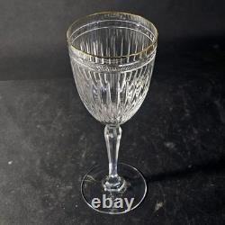 WATERFORD Marquis HANOVER GOLD WATER GLASS, Cut Crystal, 8 1/2, 22K Trim, 2PCS
