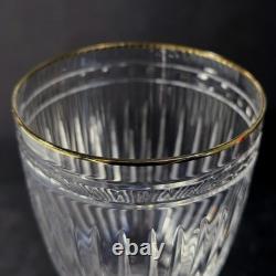 WATERFORD Marquis HANOVER GOLD WATER GLASS, Cut Crystal, 8 1/2, 22K Trim, 2PCS