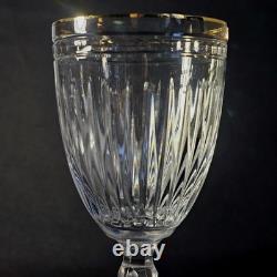 WATERFORD Marquis HANOVER GOLD WATER GLASS, Cut Crystal, 8 1/2, 22K Trim, 2PCS