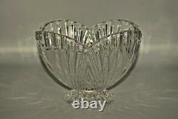 WATERFORD Marquis Original Scallop Edge Crystal Cut Glass Tazza Centerpiece Bowl