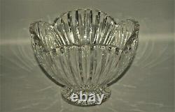 WATERFORD Marquis Original Scallop Edge Crystal Cut Glass Tazza Centerpiece Bowl