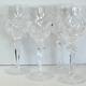 WATERFORD POWERSCOURT Hand Cut Crystal Claret Wine Glasses (4) 7 1/8 MINT