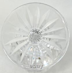 WATERFORD POWERSCOURT Hand Cut Crystal Claret Wine Glasses (4) 7 1/8 MINT