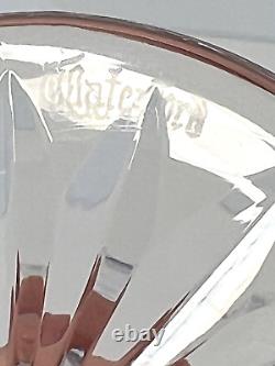 WATERFORD POWERSCOURT Hand Cut Crystal Claret Wine Glasses (4) 7 1/8 MINT