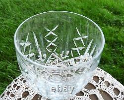 WATERFORD Signed Cut Crystal GLENGARRIFF SET 4 WATER GOBLET GLASS STEMWARES