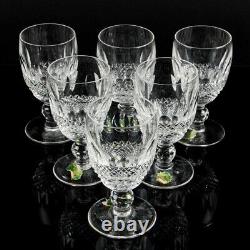 WATERFORD cut crystal glass COLLEEN liquor drinking glass SET of six stemware