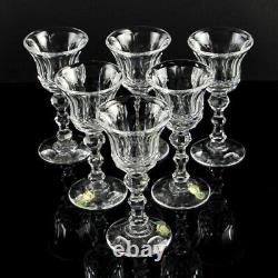 WATERFORD cut crystal glass sherry ROYAL TARA drinking glass SET of SIX stemware