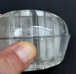 WEBB CORBETT Signed Rock Crystal Engraved Cut Glass 12 Centerpiece Bowl Vase