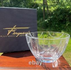 WOW! VTG Cary Ferguson Signed Starfish By the Sea Cut Crystal Glass Bowl