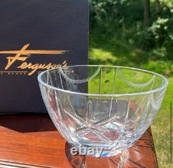 WOW! VTG Cary Ferguson Signed Starfish By the Sea Cut Crystal Glass Bowl