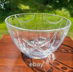 WOW! VTG Cary Ferguson Signed Starfish By the Sea Cut Crystal Glass Bowl