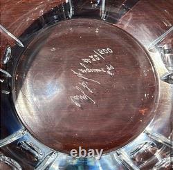 WOW! VTG Cary Ferguson Signed Starfish By the Sea Cut Crystal Glass Bowl
