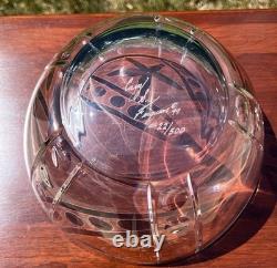 WOW! VTG Cary Ferguson Signed Starfish By the Sea Cut Crystal Glass Bowl
