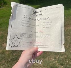 WOW! VTG Cary Ferguson Signed Starfish By the Sea Cut Crystal Glass Bowl