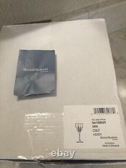 Water Glasses Reed & Barton SoHo Water Goblets Vertical Cuts / Set of 4 IOB
