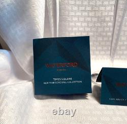 Waterford 2022 Gift Of Wisdom Times Square Flutes Aqua Blue Cut To Clear Crystal