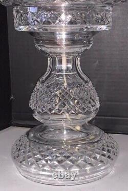Waterford Alana 2 Piece Electric Hurricane Table Lamp 19 Ireland Cut Crystal
