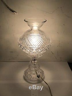 Waterford Alanna Inishmann 14 Cut Crystal Hurricane Lamp Mint