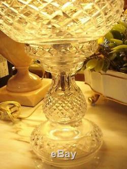 Waterford Alanna Inishmann 14 Cut Crystal Hurricane Lamp made in Ireland Mint