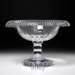 Waterford Antique Irish Tipperary Glass Cut Crystal Georgian Turnover Bowl 18thC