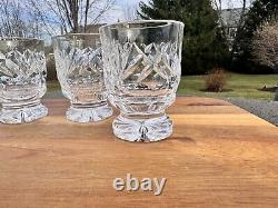Waterford Ashling Cut Crystal Footed Juice Glasses Tumblers 3 7/8Set Of 5