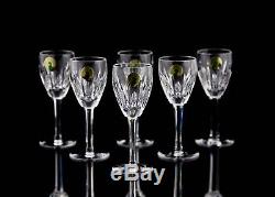 Waterford Carina Sherry Glasses, Set of (6), Vintage Cut Crystal Ireland
