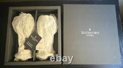 Waterford Clarendon Amethyst Cut to Clear Hock Wine Glasses Pair with Box Retired Waterford Clarendon Amethyst Cut to Clear Hock Wine Glasses Pair with Box Retired