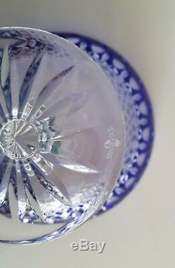 Waterford Clarendon Cobalt Blue Cased cut to Clear Crystal Compote Dish