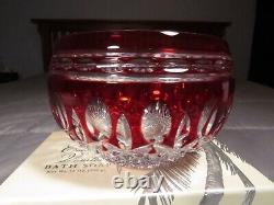 Waterford Clarendon Ruby Red Cased Crystal Cut To Clear 4'' Bowl