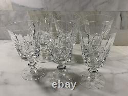 Waterford Clear Cut Crystal Iced Tea/ Water Goblets Lot Of 6