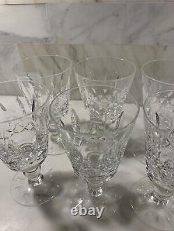 Waterford Clear Cut Crystal Iced Tea/ Water Goblets Lot Of 6