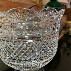 Waterford Crystal 10 Footed Trifle Centerpiece Bowl Master Cutter Collection