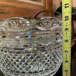 Waterford Crystal 10 Footed Trifle Centerpiece Bowl Master Cutter Collection