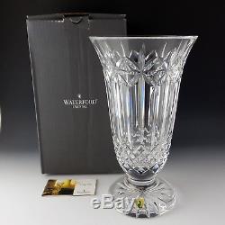Waterford Crystal 12 Tall BALMORAL Footed Statement VASE Star Cuts Ireland Made