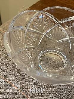 Waterford Crystal 6 Footed Bowl Fan Wedge Cut 4 7/8 Marquise Brookside Bowl