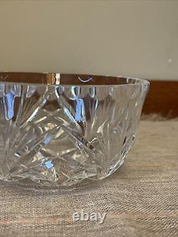 Waterford Crystal 6 Footed Bowl Fan Wedge Cut 4 7/8 Marquise Brookside Bowl