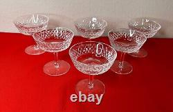 Waterford Crystal Alana Champagne Sherbet Glasses Vintage Cut Crystal Set Of 6