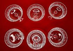 Waterford Crystal Alana Champagne Sherbet Glasses Vintage Cut Crystal Set Of 6