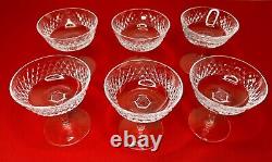 Waterford Crystal Alana Champagne Sherbet Glasses Vintage Cut Crystal Set Of 6