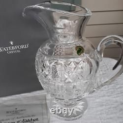 Waterford Crystal Artisan Master Cut 9 Glass Pitcher New In Box withCertificate