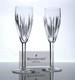 Waterford Crystal CARINA Set/2 Champagne Flutes EXCELLENT Vertical Cut