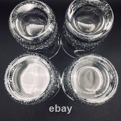 Waterford Crystal COLLEEN Criss Cross Cut Double Old-Fashioned Glass Set of 4