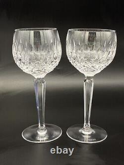 Waterford Crystal Colleen Wine Hock Glasses 7 1/2 Signed Set Of 2