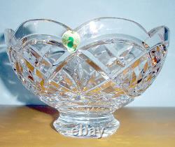 Waterford Crystal Cullen Footed Bowl 8 Scalloped Edge Made Ireland #135285 NEW