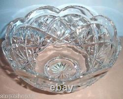 Waterford Crystal Cullen Footed Bowl 8 Scalloped Edge Made Ireland #135285 NEW