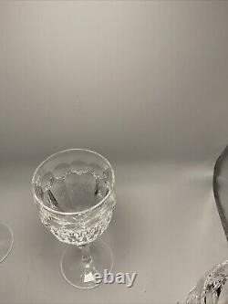 Waterford Crystal Curraghmore 7 Claret Wine Glasses Set of 4